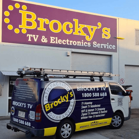 Brocky's TV van and shop