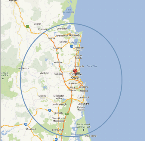 contact us sunshine coast map