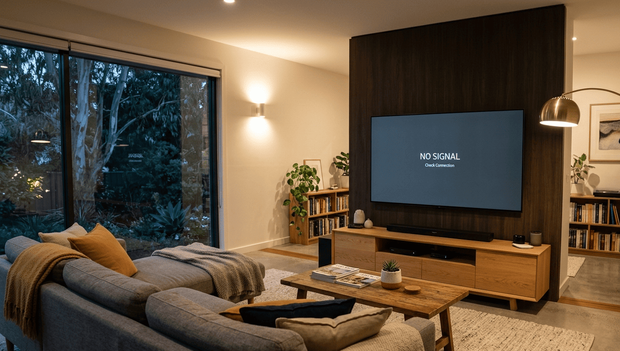 No signal on TV fix Sunshine Coast living room antenna reception