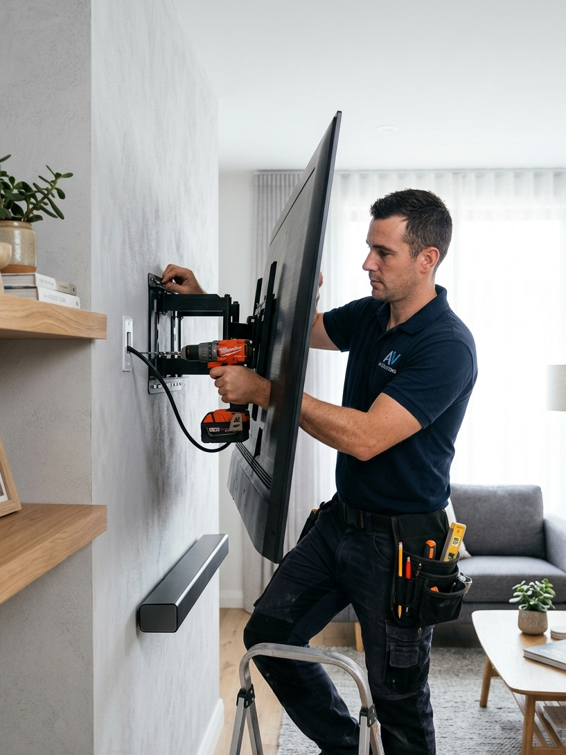 Professional TV installation Caloundra by technician