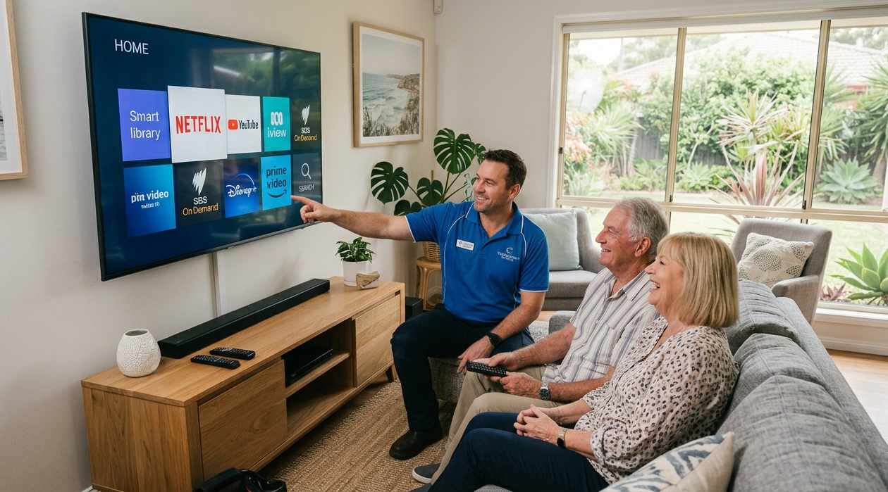 Smart TV installation services in Caloundra for home setup