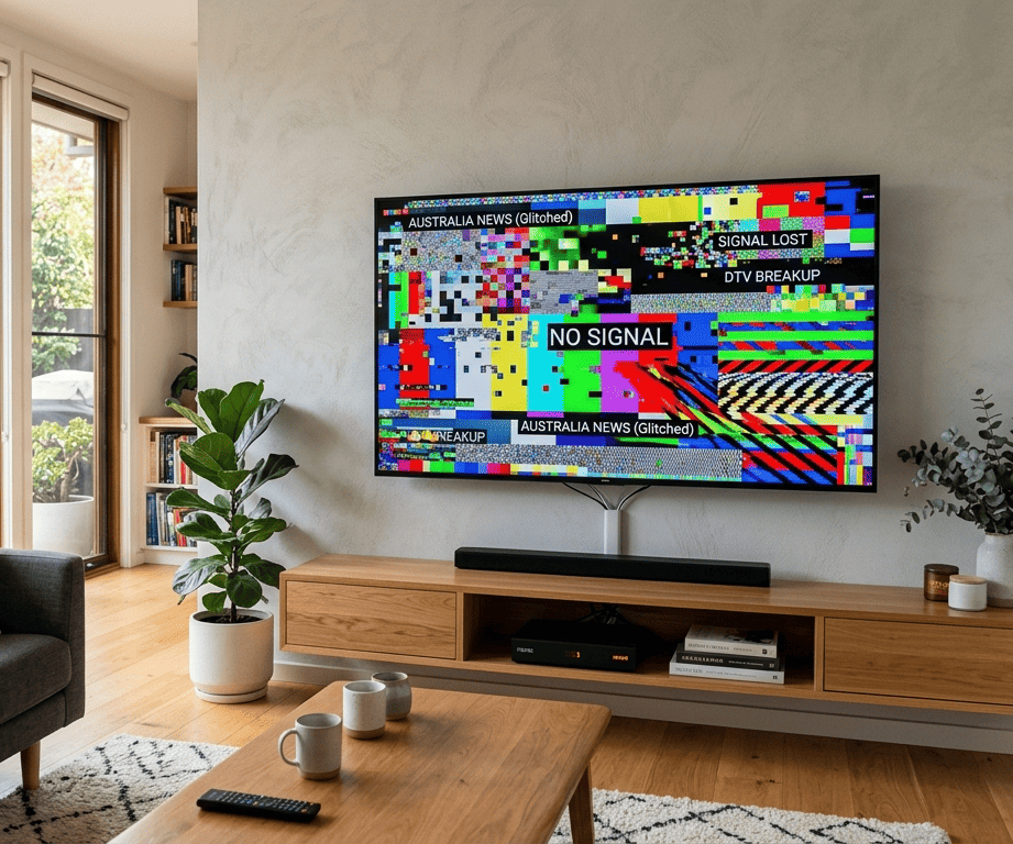 TV signal pixelation weak signal Sunshine Coast