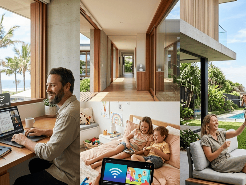 Whole home WiFi setup family Sunshine Coast