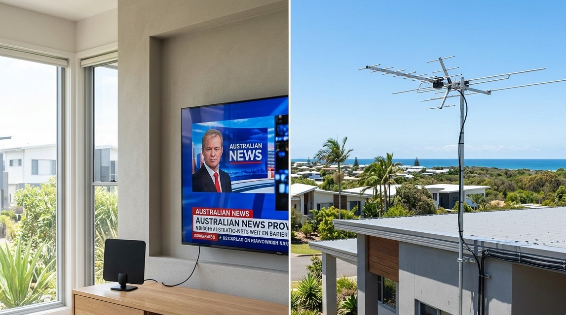 Indoor vs outdoor TV antenna Sunshine Coast