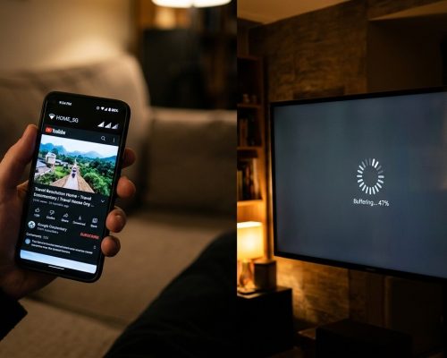 TV buffering and streaming WiFi fix Sunshine Coast - phone vs TV signal strength comparison
