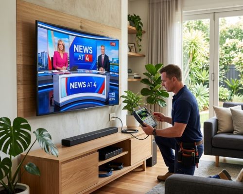 Professional TV reception service for clear television signal